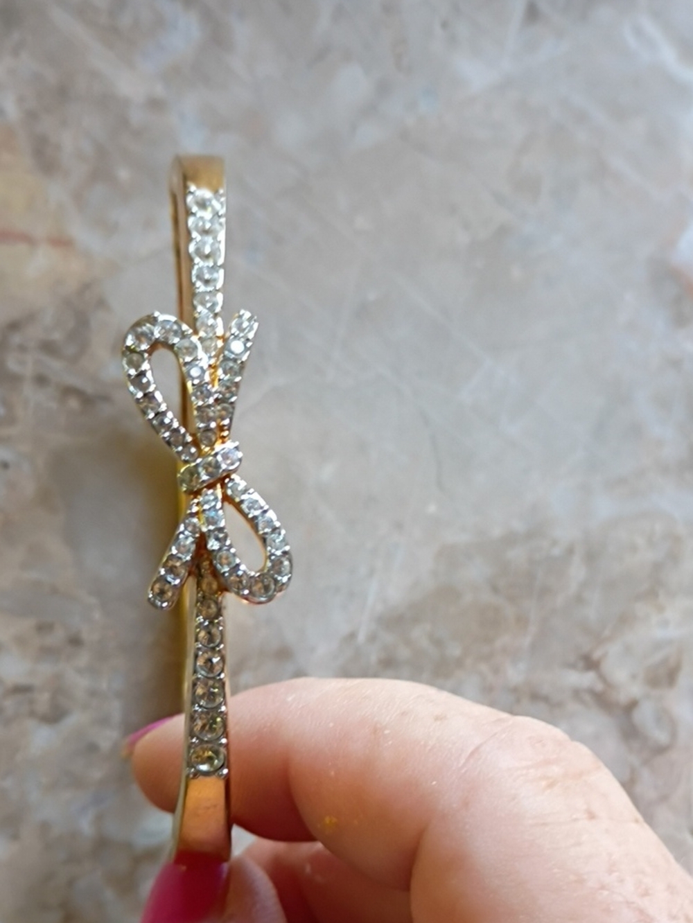 Swarovski Crystal Bow Bangle Bracelet